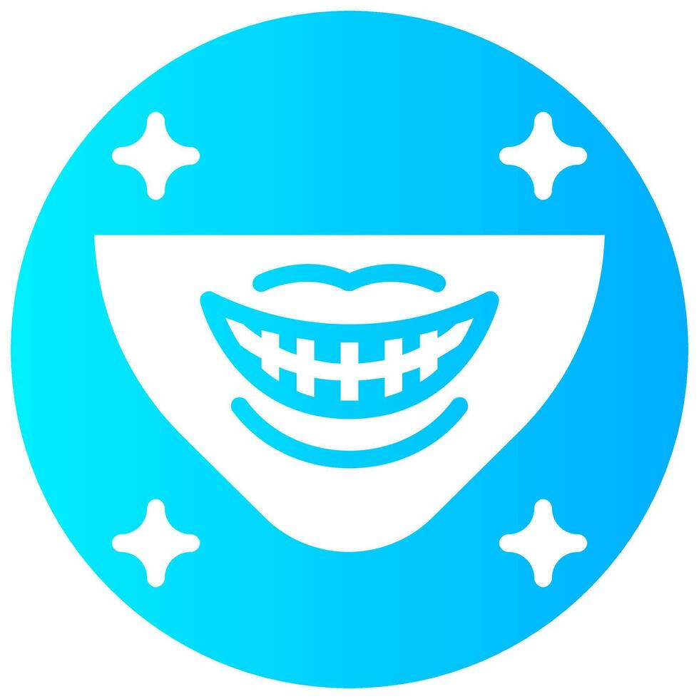 smile vector gradient round icon