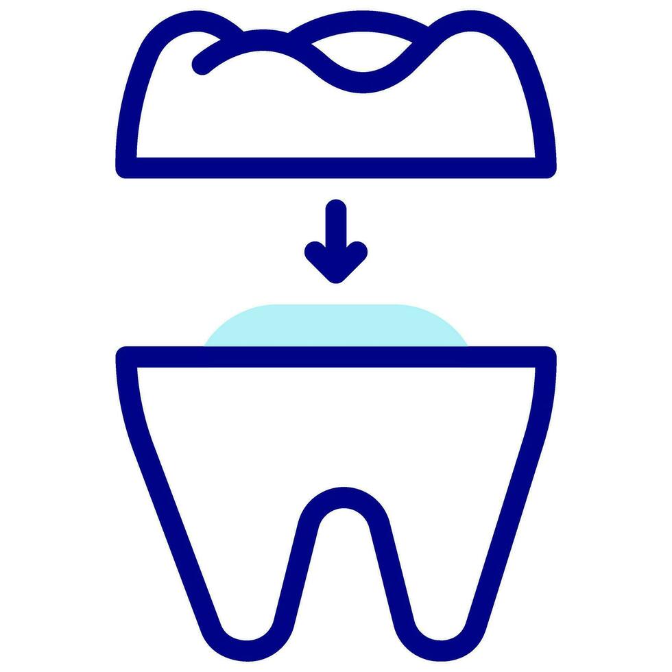 ceramic crown vector colored icon