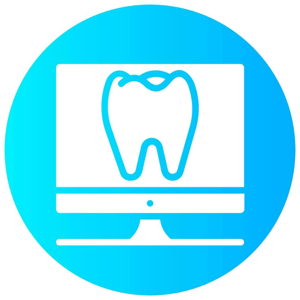 online dental vector gradient round icon