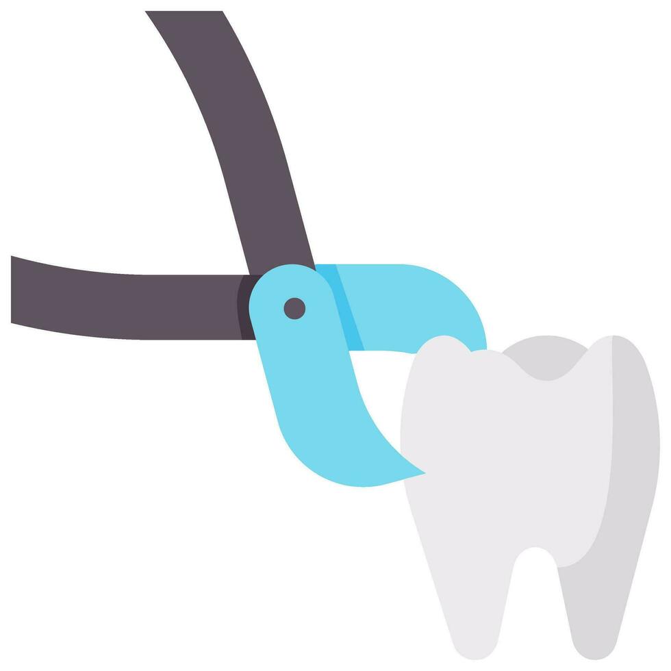 tooth extract vector flat icon