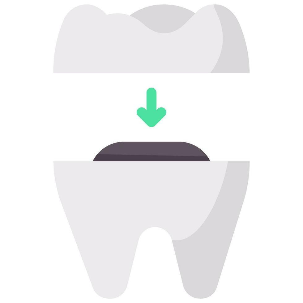 ceramic crown vector flat icon