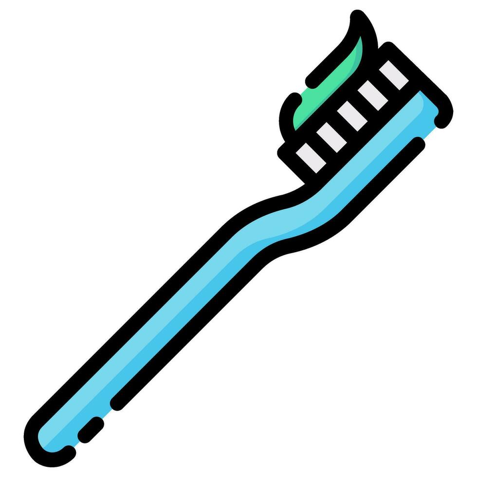 tooth brush vector filled outline icon