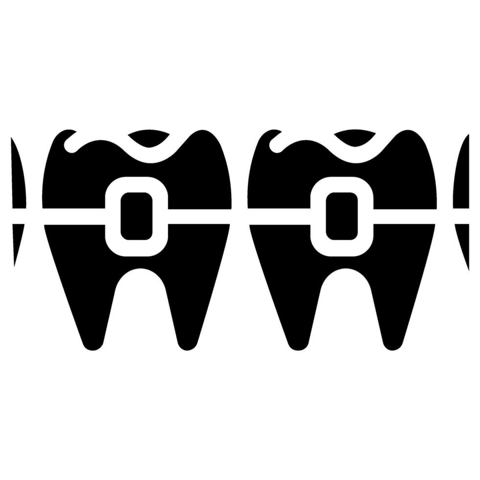 orthodontic vector glyph icon