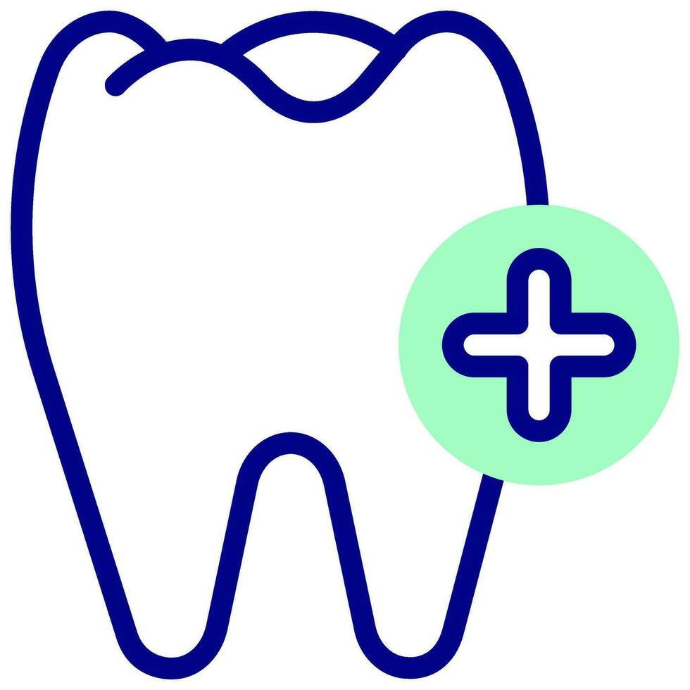 add tooth vector colored icon