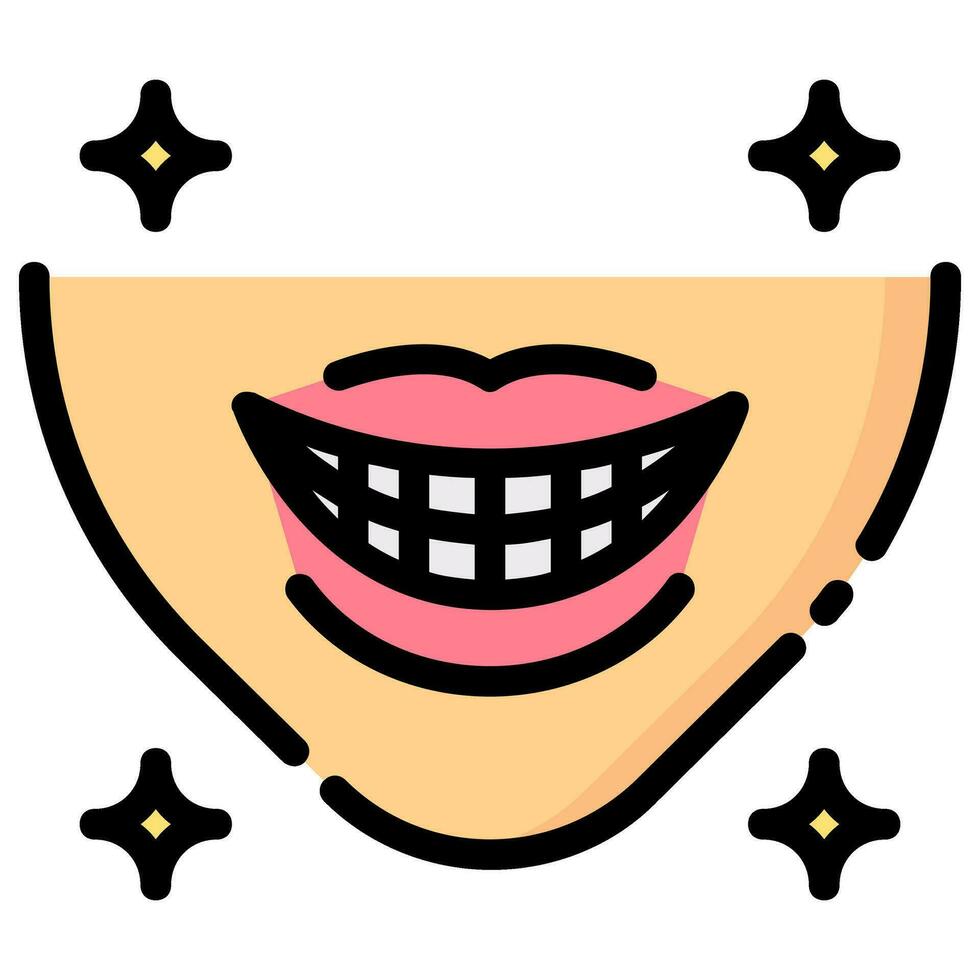 smile vector filled outline icon