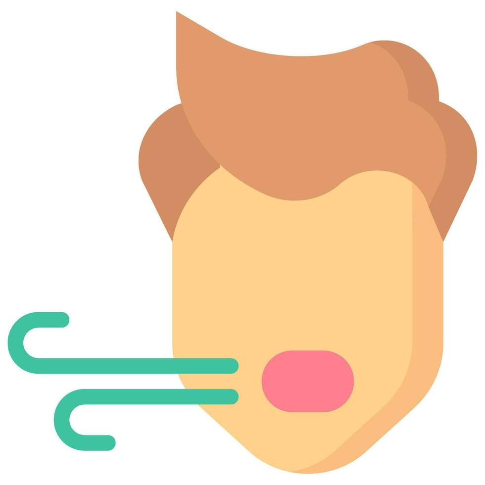 breath bad smell vector flat icon