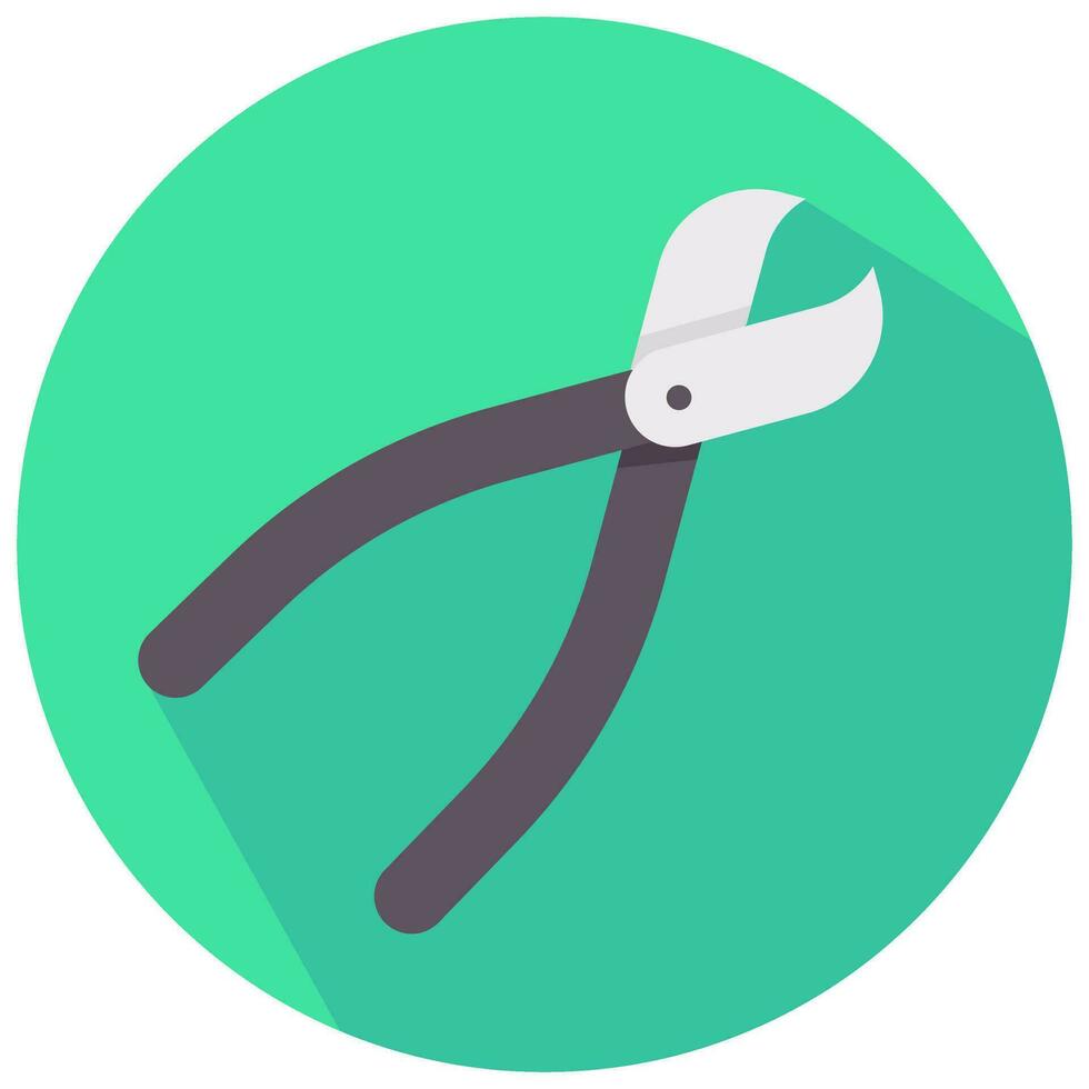 dental nippers vector round flat icon