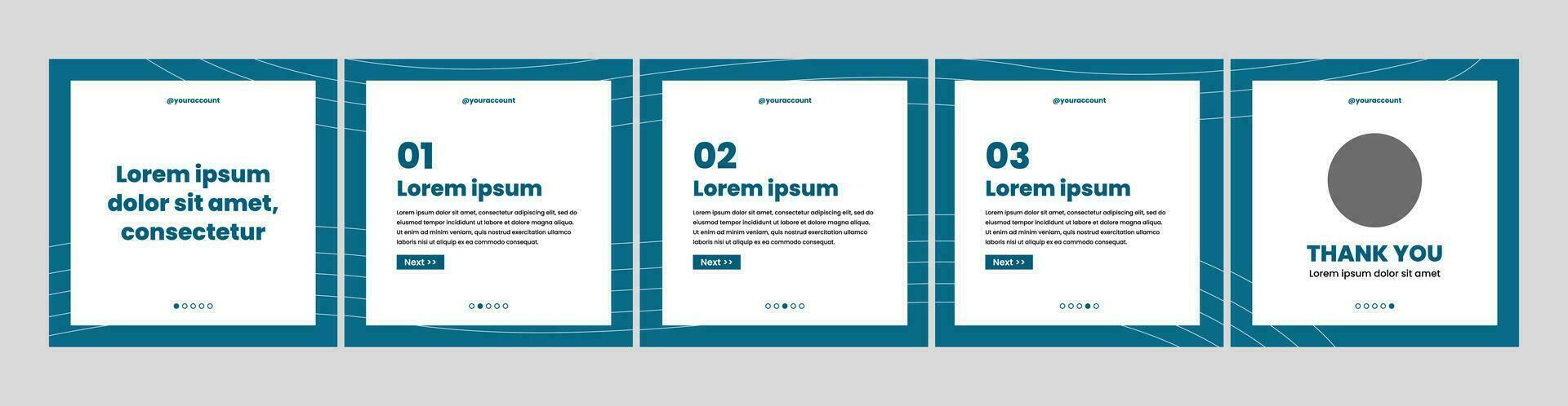 simple carousel or microblog template for social media posts vector