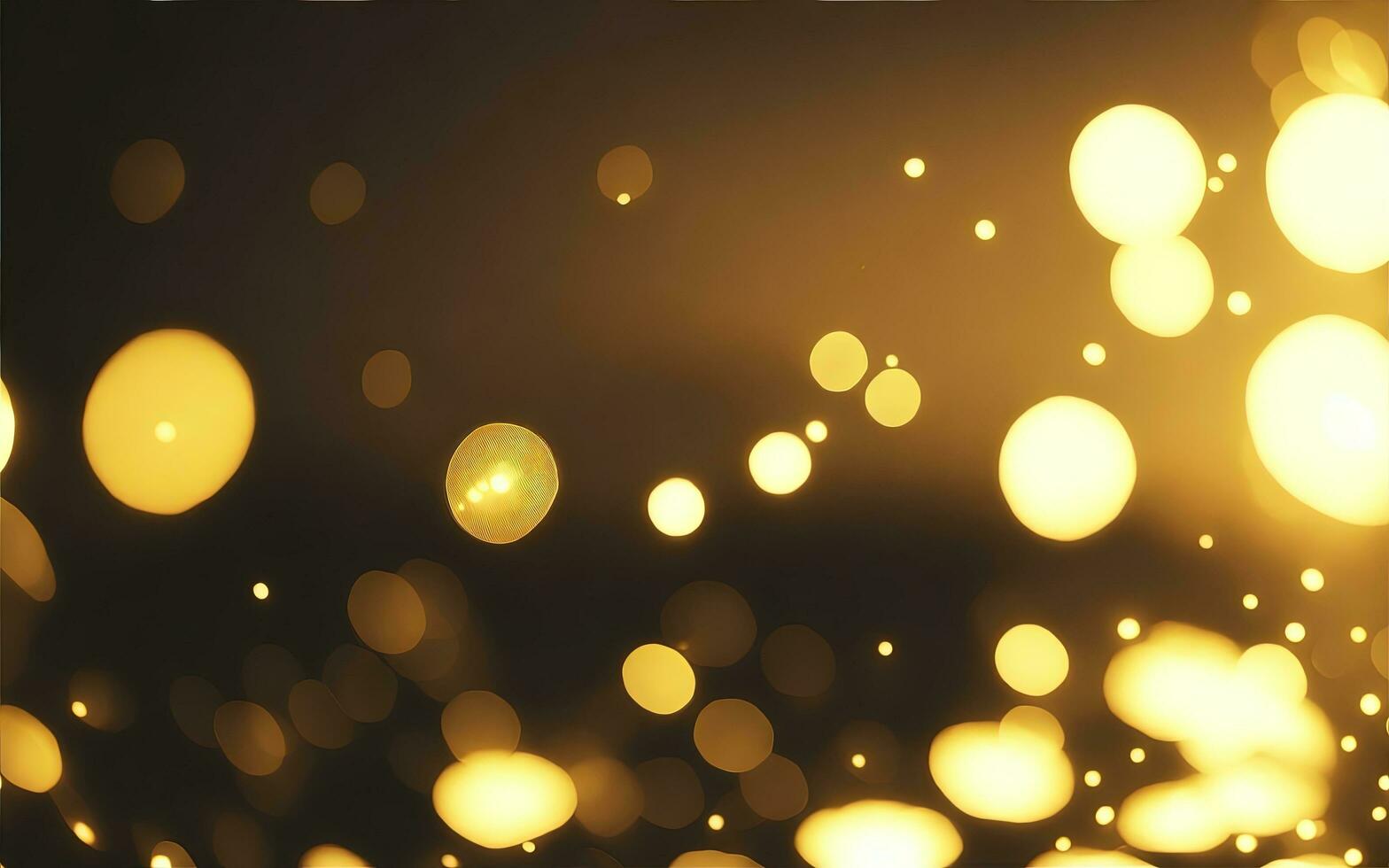 Abstract background with gold bokeh effect. AI Generative photo