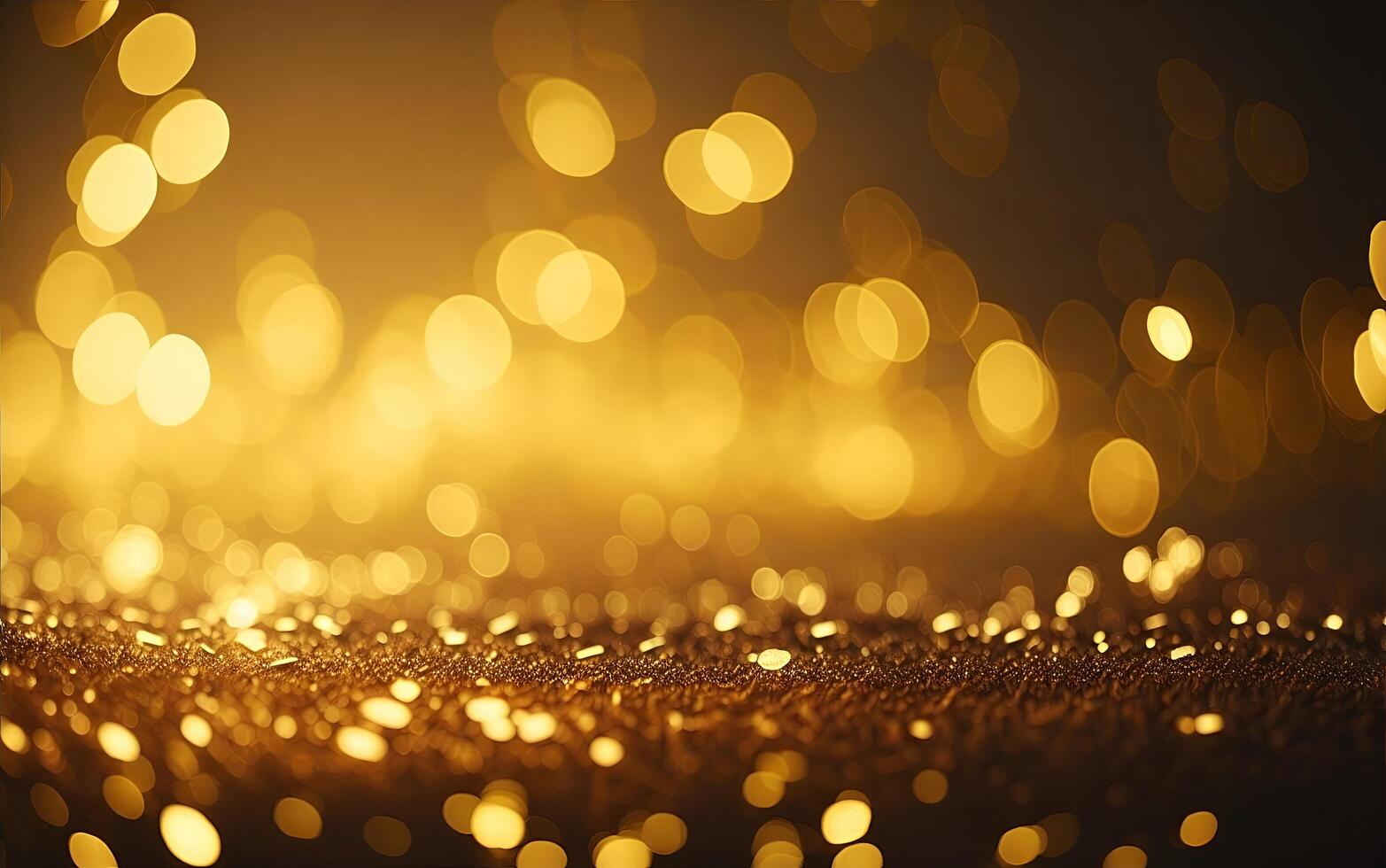 Abstract background with gold bokeh effect. AI Generative photo