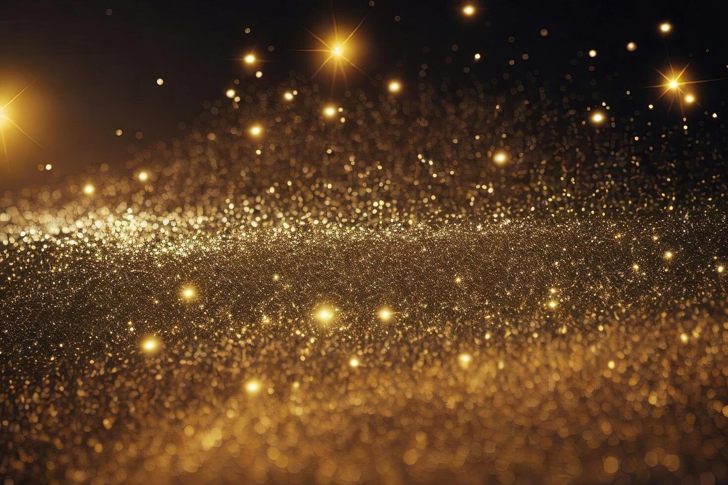 Abstract shiny light and gold particle background. . photo