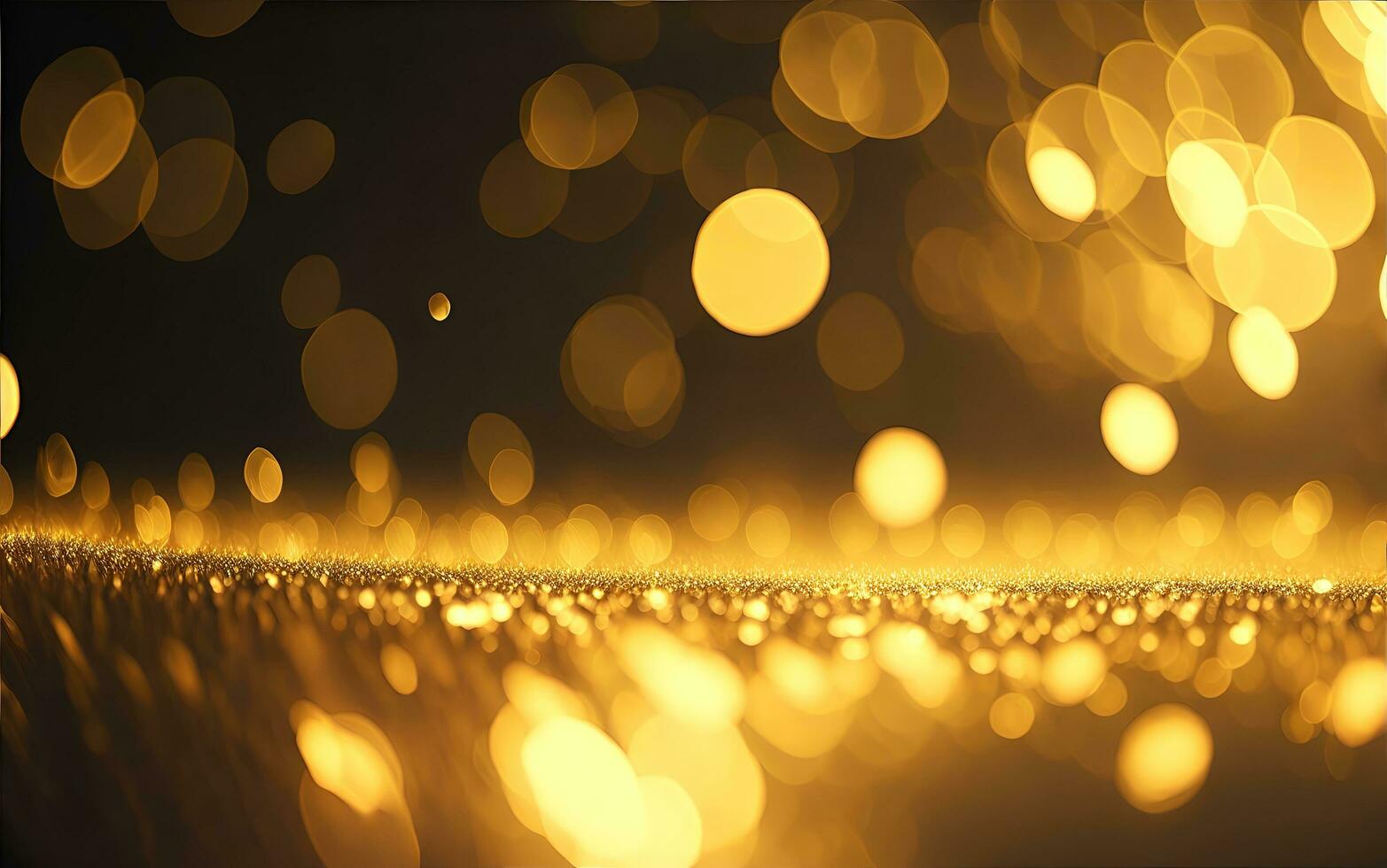 Abstract background with gold bokeh effect. AI Generative photo