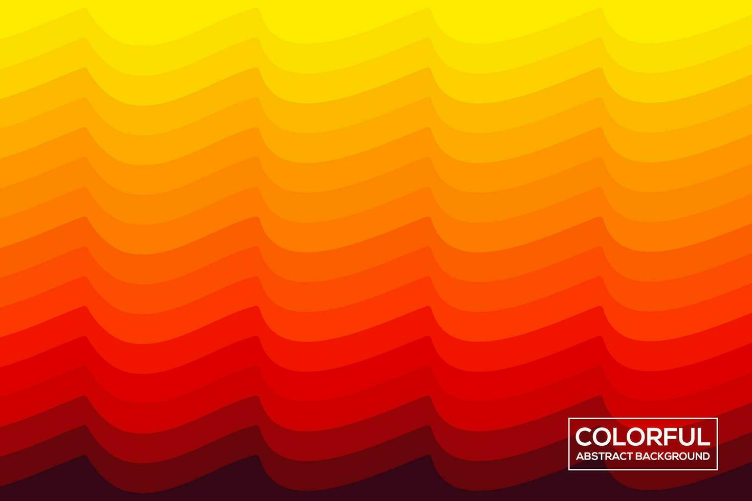 Abstract background with wavy lines. Vector illustration. Orange, yellow, red colors.