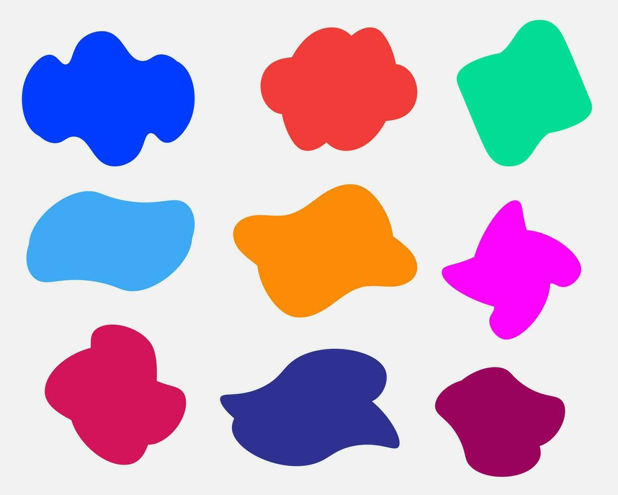 Free Colorful Shapes Vector Art, Colorful vector shapes set
