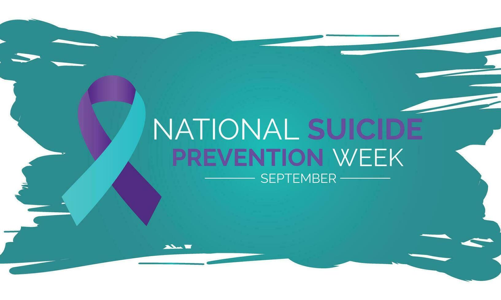 National suicide prevention month observed each year during September banner, Holiday, poster, card and background design.Vector illustration white and blue color background. vector
