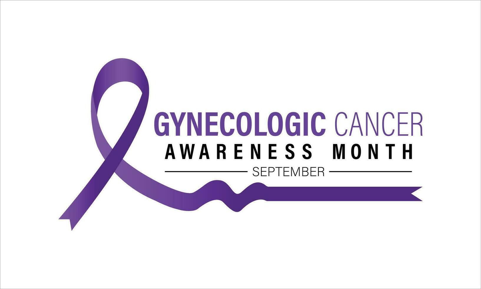 Vector illustration on the theme of Gynecologic Cancer awareness month banner, Holiday, poster, card and background design.