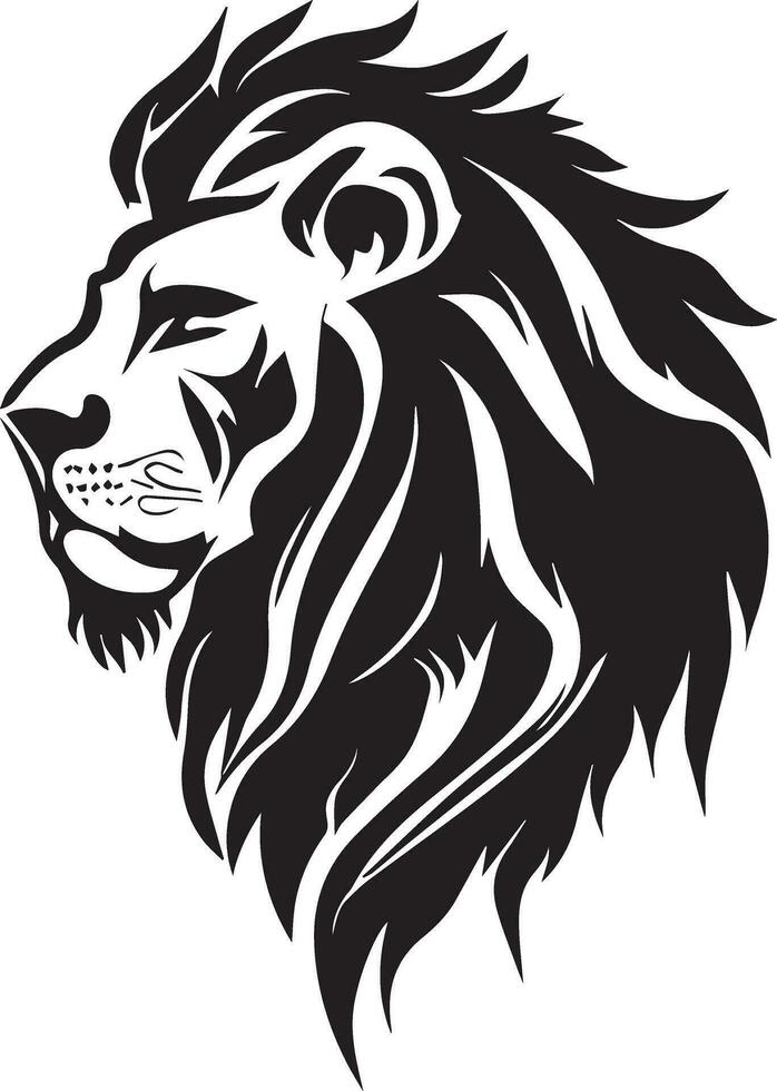 lion head tattoo illustration 4 vector