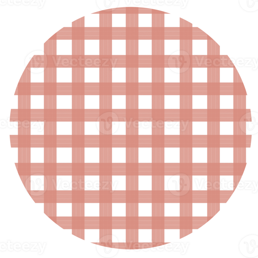 red circle cute colourful pastel button clasper plaid paper decoration png