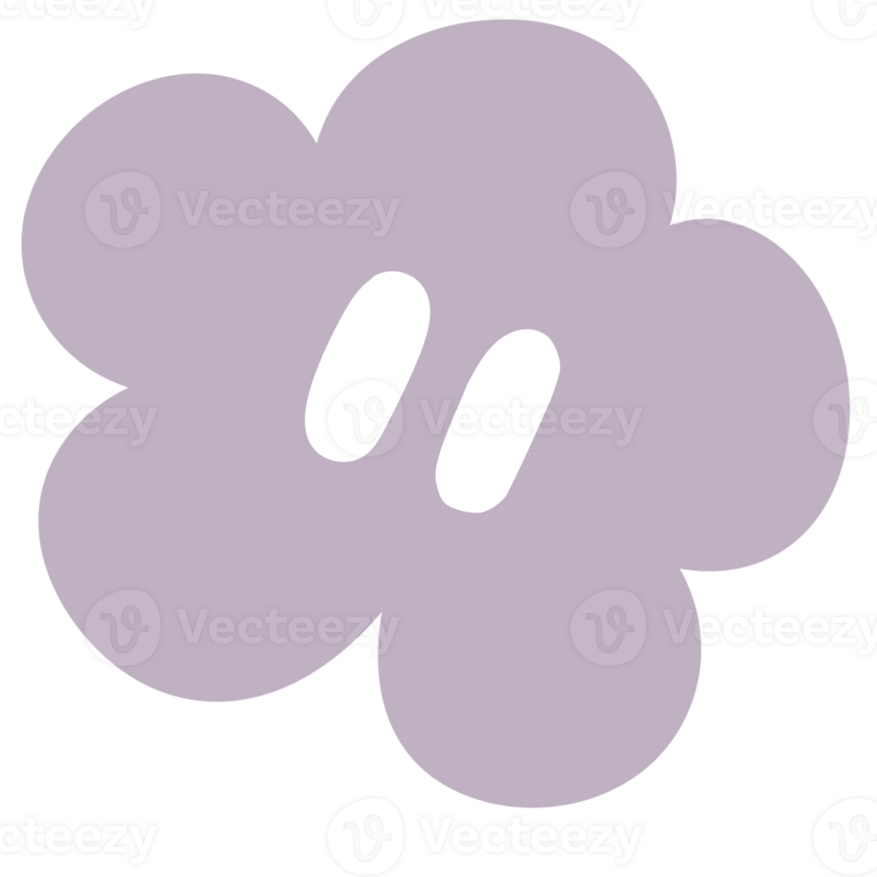 purple flower circle cute colourful pastel button clasper paper decoration png