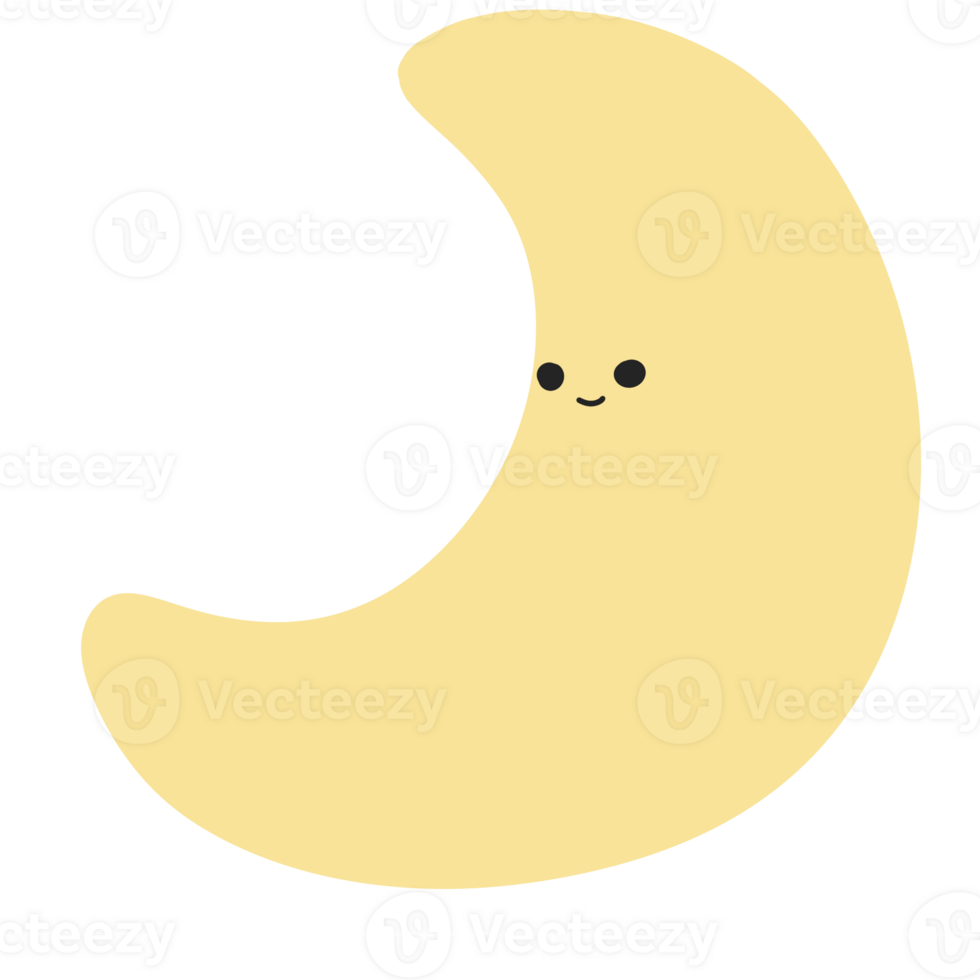 cute half moon space 26518191 PNG