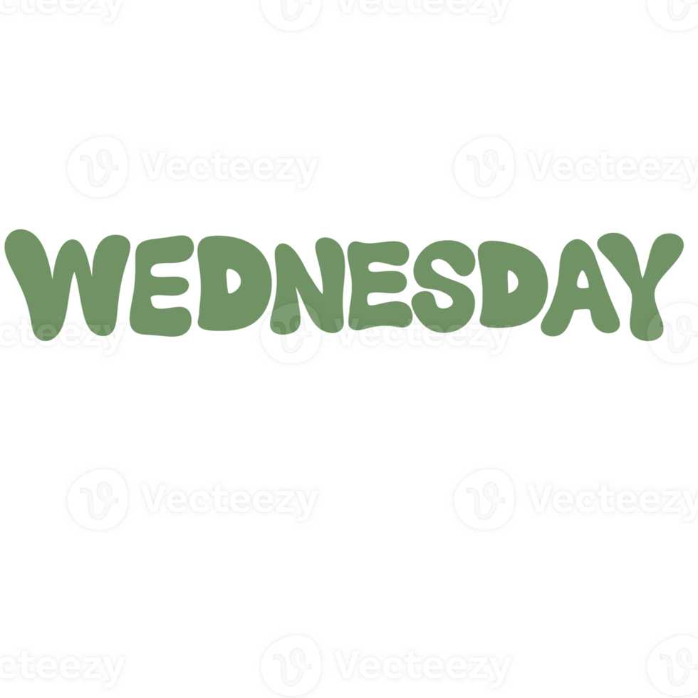 WEDNESDAY text banner cute decoration png