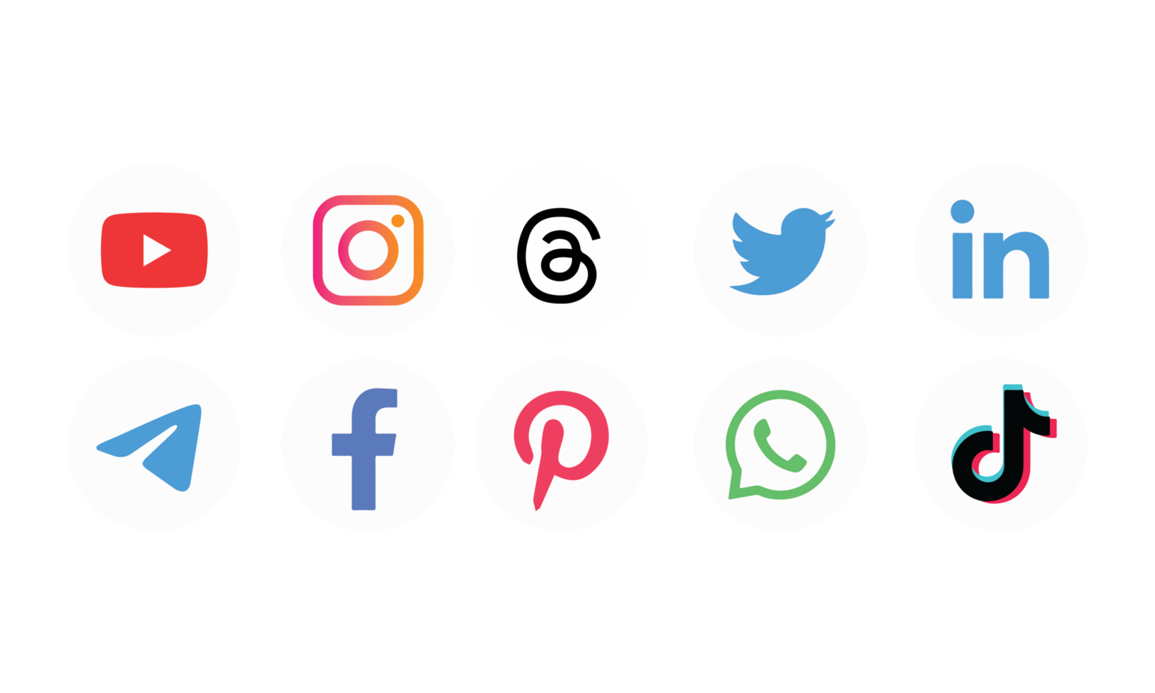 Collection of popular social media logo. png