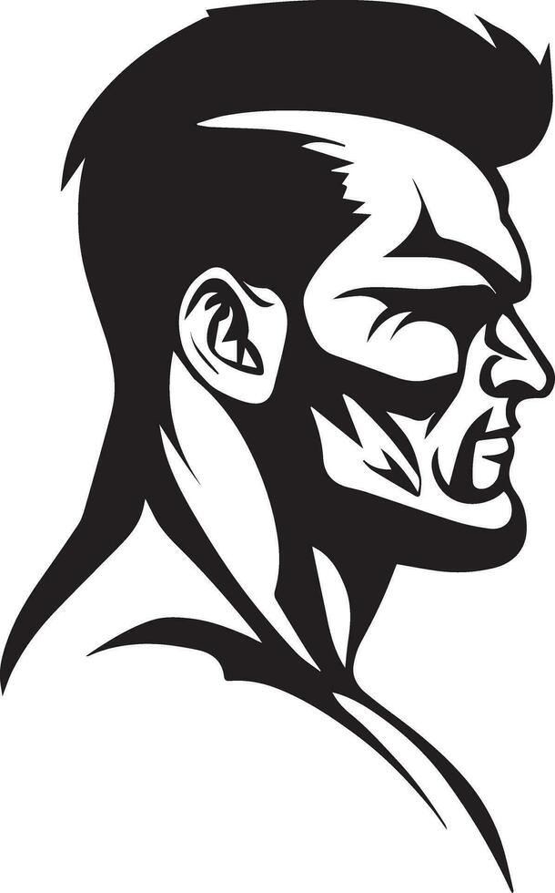 Strong man vector silhouette illustration
