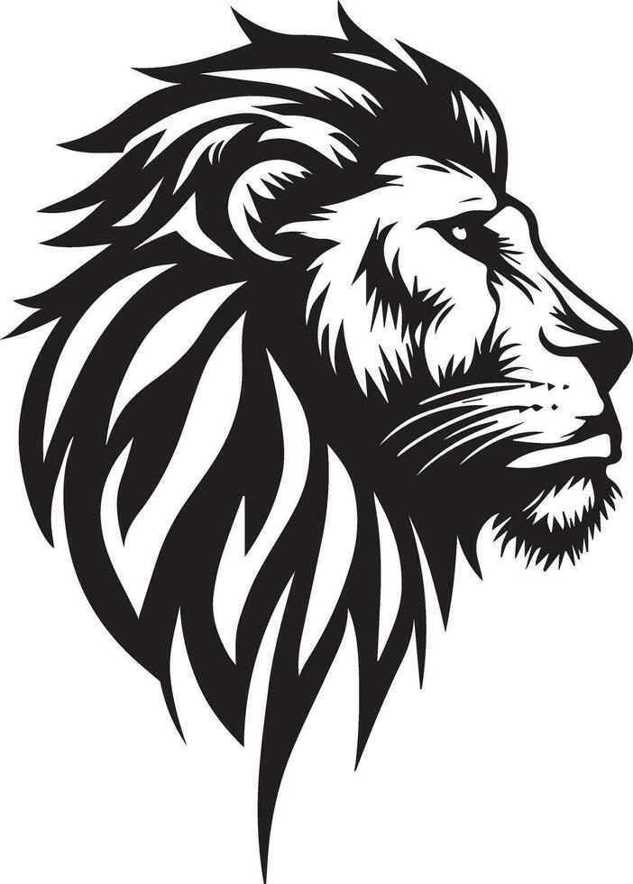 lion head tattoo illustration vector