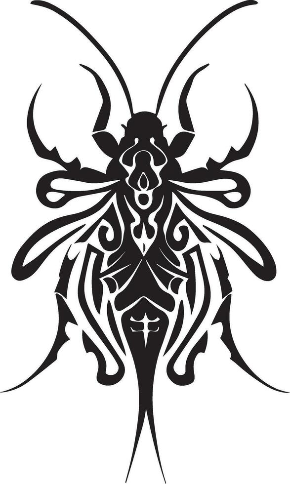 Insect tattoo illustration vector