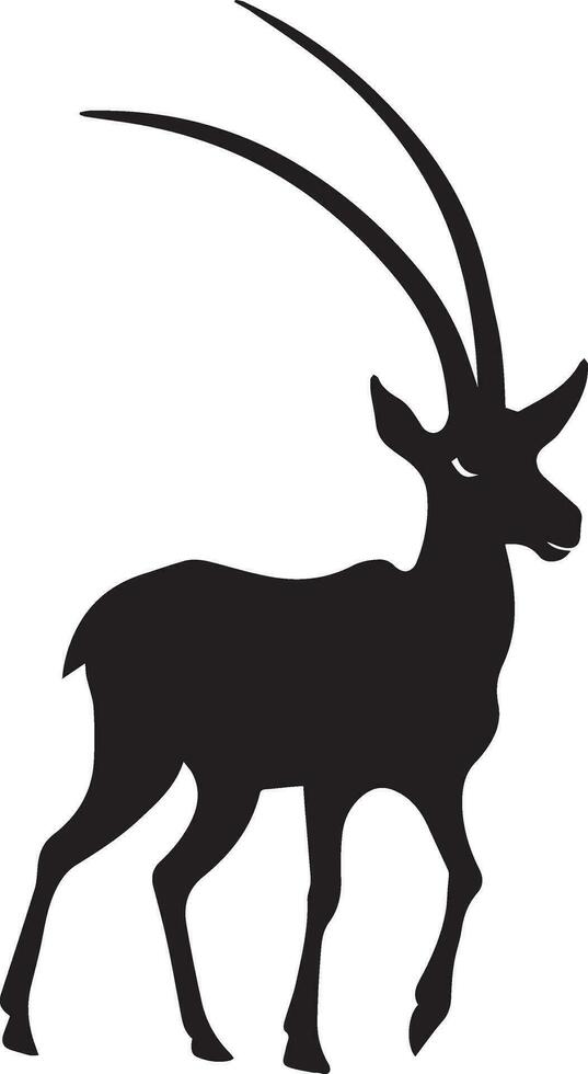 Antelope vector silhouette 1