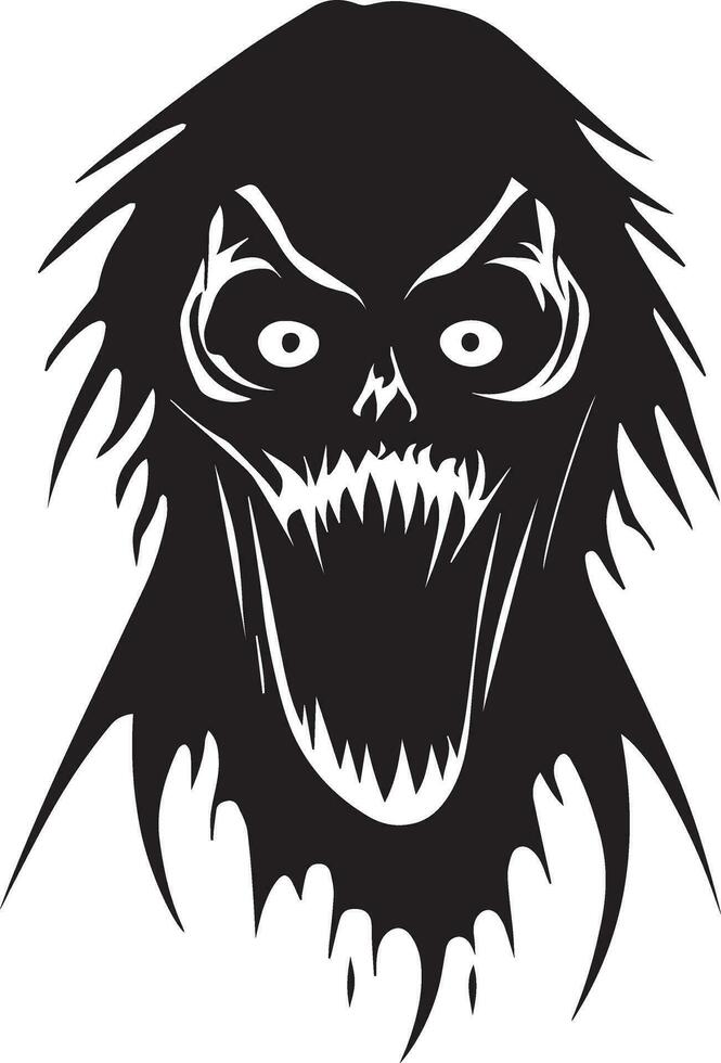 scary face vector silhouette