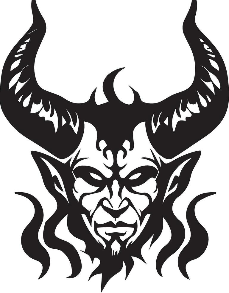 Satan Face Vector Tattoo illustration 2