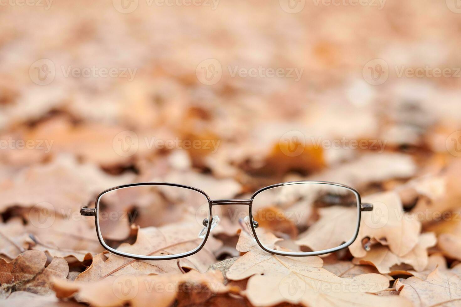 anteojos perdidos como símbolo de pérdida repentina de la visión. foto