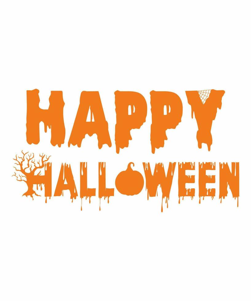 Happy  Halloween T-shirt Print Template vector