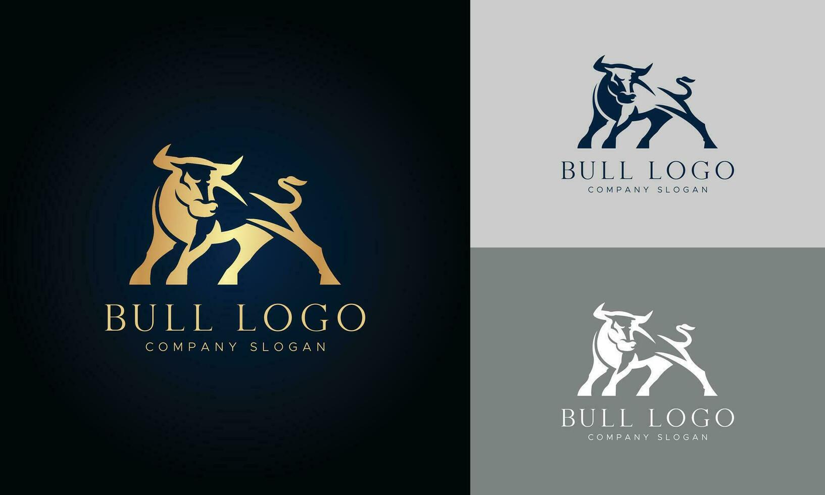 vector gradient bull logo