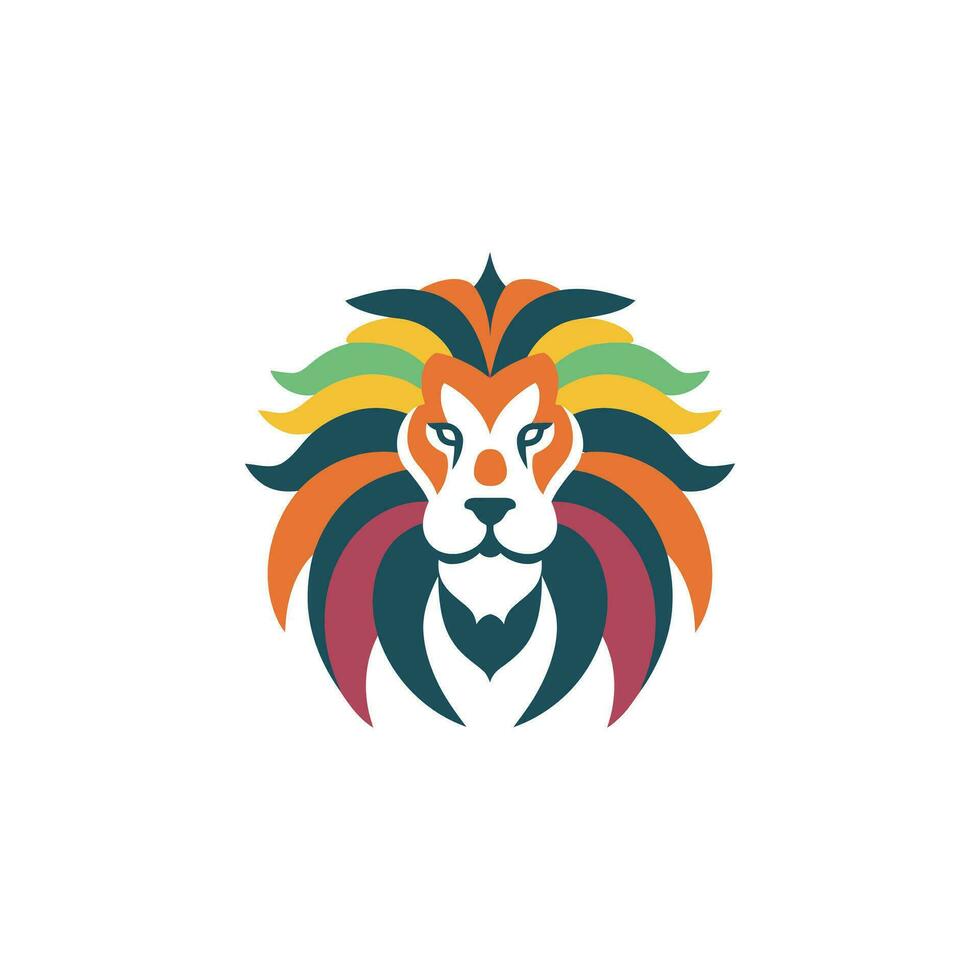 león logo ilustración vector diseño modelo