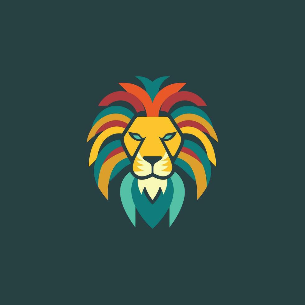 león logo ilustración vector diseño modelo