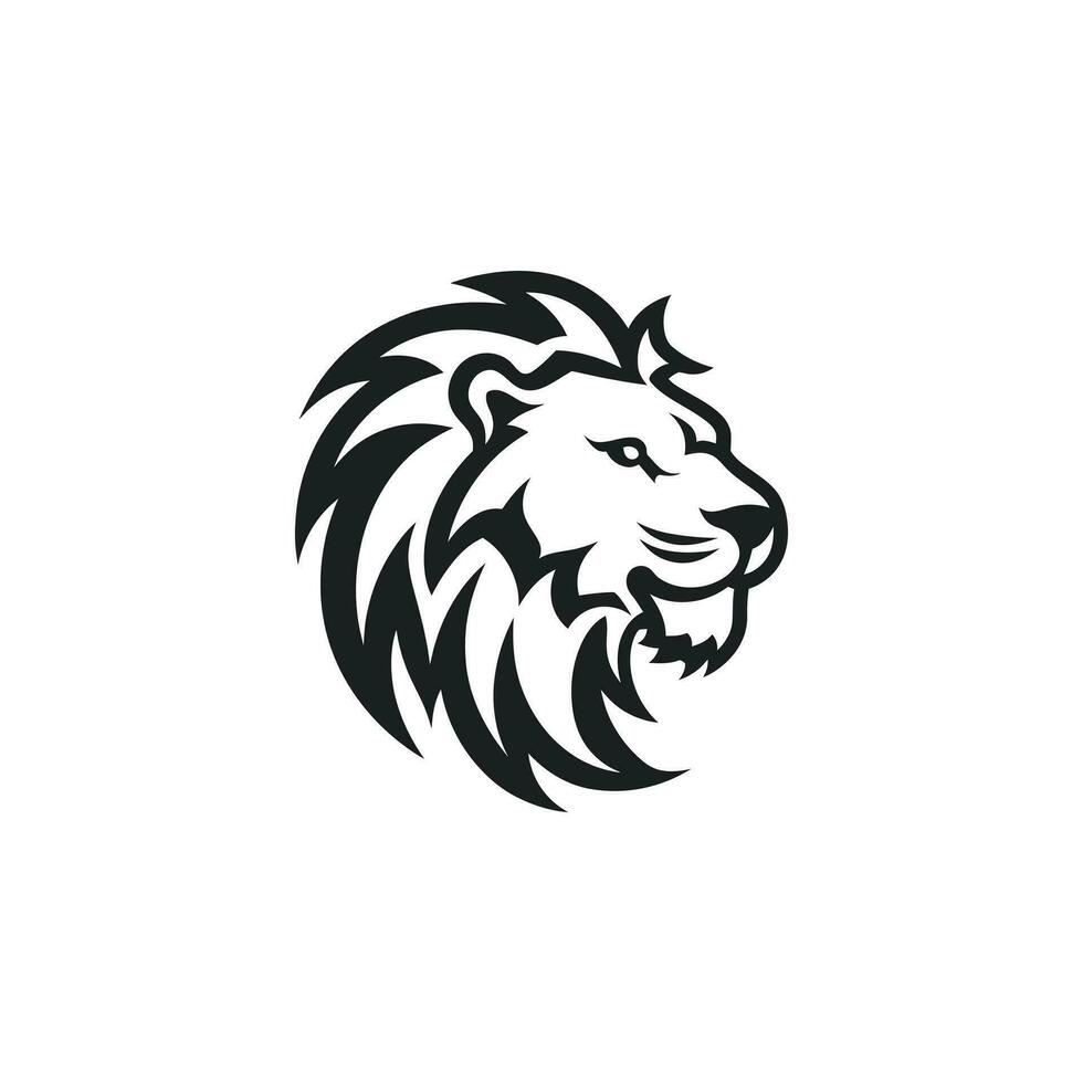 león logo ilustración vector diseño modelo