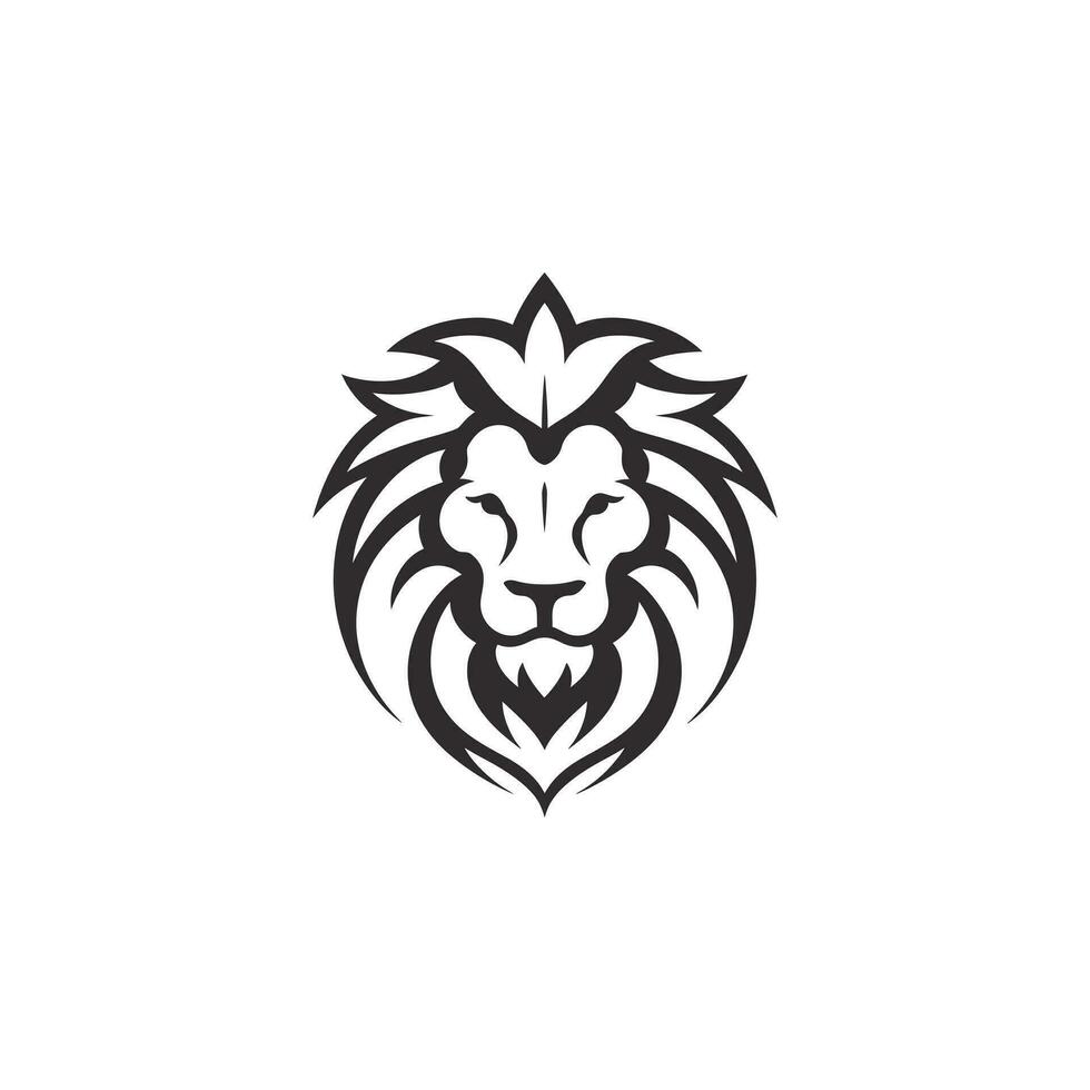 león logo ilustración vector diseño modelo