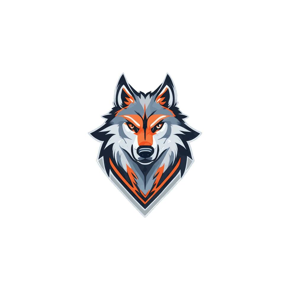 lobo logo ilustración vector diseño modelo