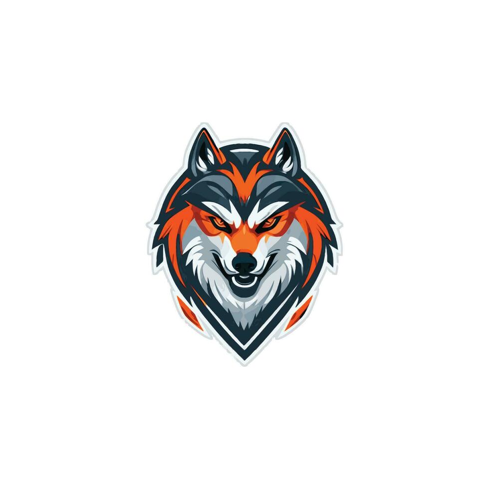 lobo logo ilustración vector diseño modelo