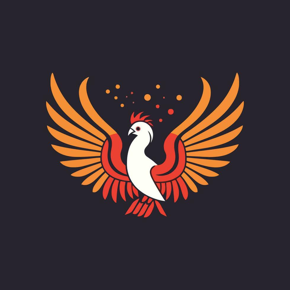 Phoenix Logo Illustration Vector Design Template