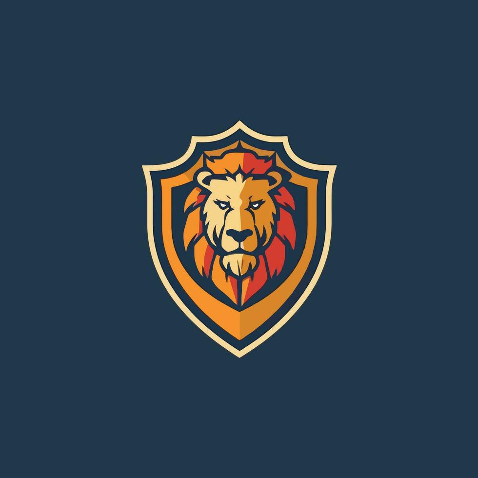 león logo ilustración vector diseño modelo
