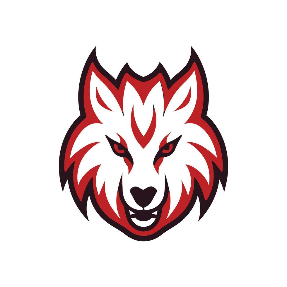 lobo logo ilustración vector diseño modelo