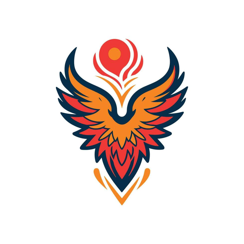 Phoenix Logo Illustration Vector Design Template