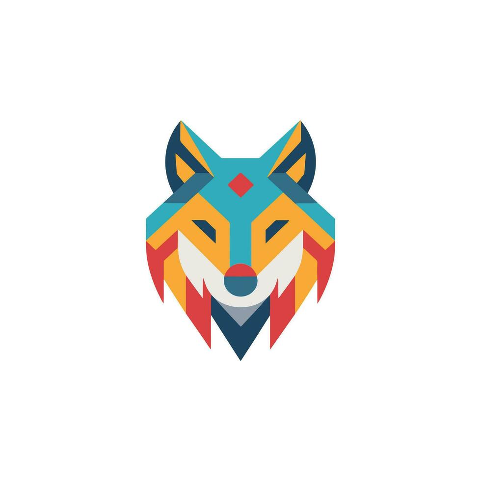 lobo logo ilustración vector diseño modelo