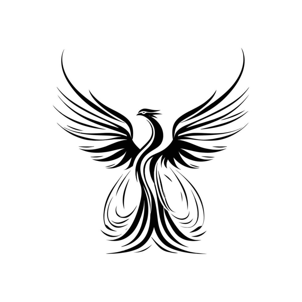 Phoenix Logo Illustration Vector Design Template