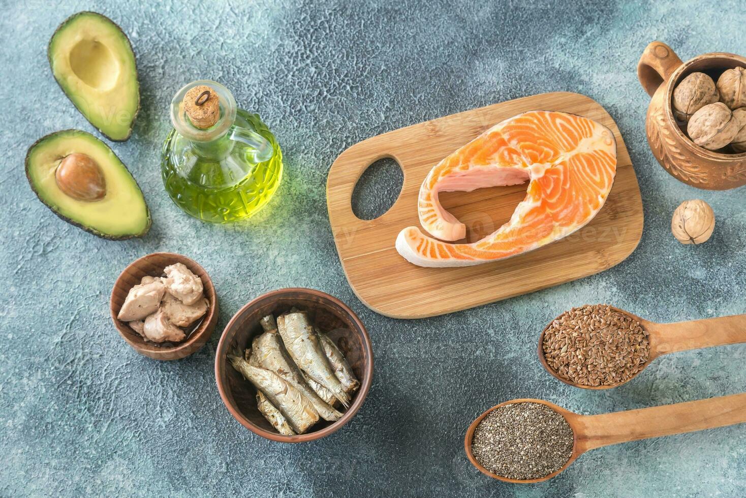 Food with Omega-3 fats photo