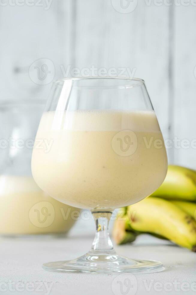 Banana ice cream milkshake photo