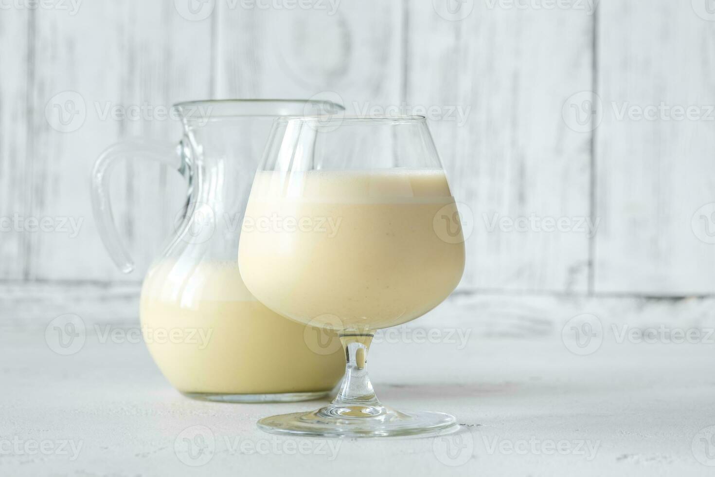 Banana ice cream milkshake photo